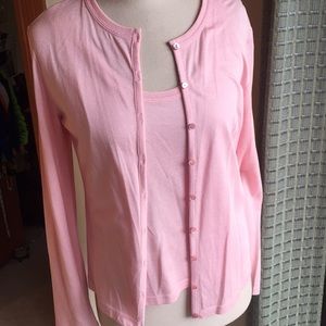 Talbots tank and cardigan set